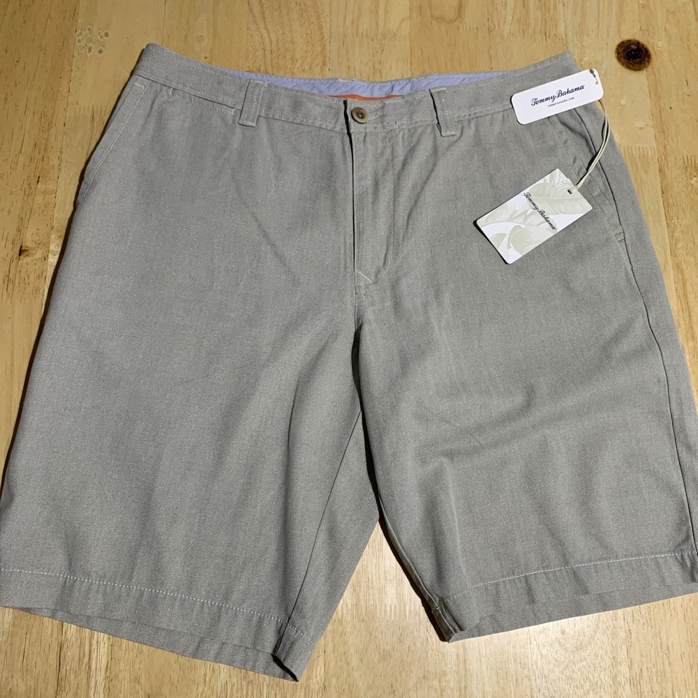 Tommy Bahama Havana Herringbone 10.5" Shorts Men's Size 34 Khaki Sands $110